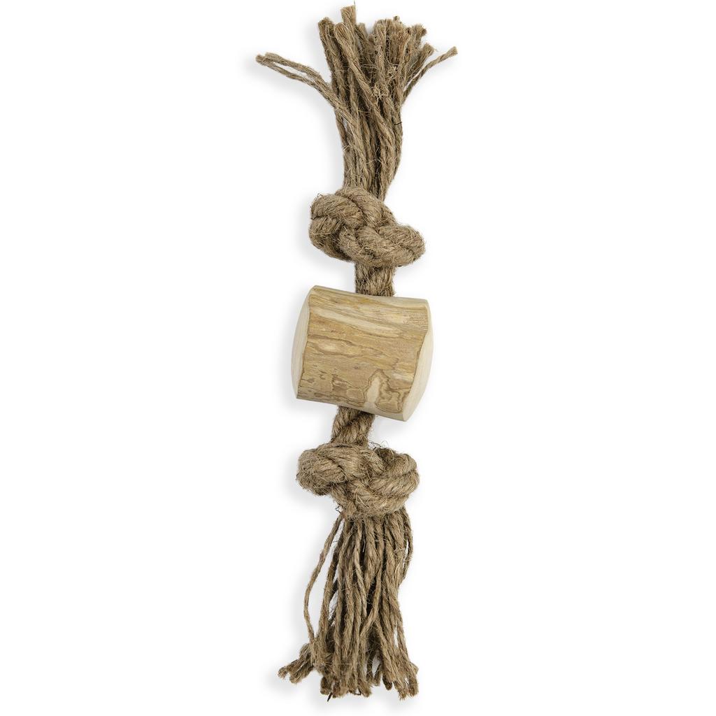 COFFEE WOOD Игрушка для собак "Бочонок на веревке"