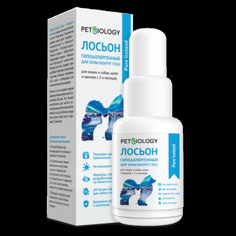 Очищающий лосьон PETBIOLOGY для области вокруг глаз гипоаллергенный, Исландия, 30 мл