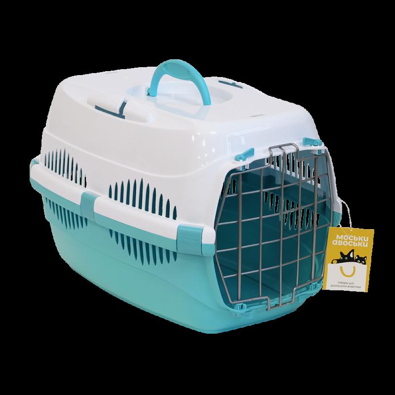 Моськи-Авоськи Переноска пластиковая с металлической дверцей