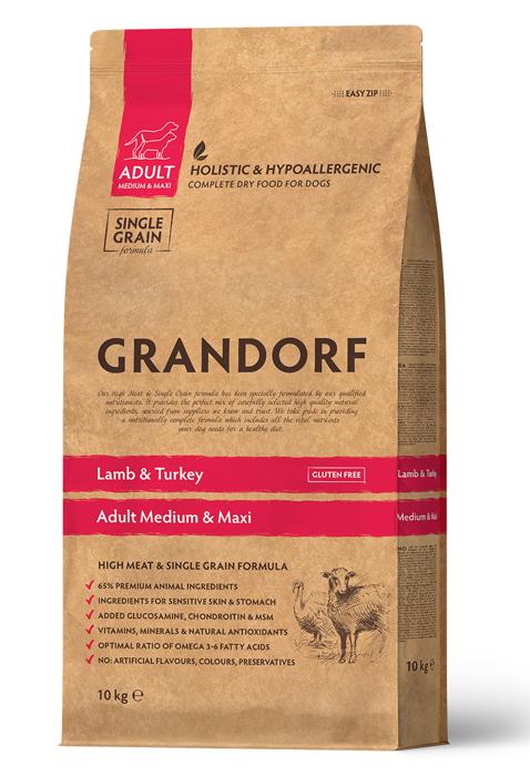 GRANDORF  для средних и крупных пород с ягненком и индейкой