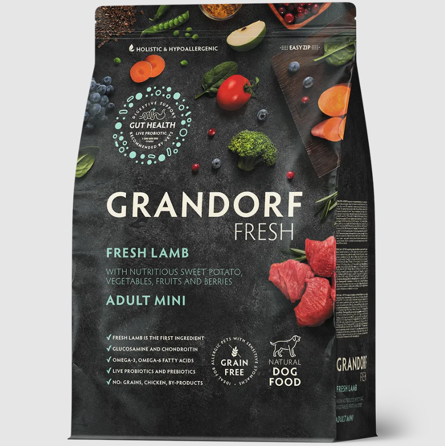 GRANDORF FRESH для взрослых собак мелких пород с ягненком