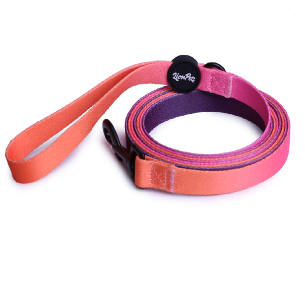 LionPets Поводок для собак с рисунком (Розовый неон)