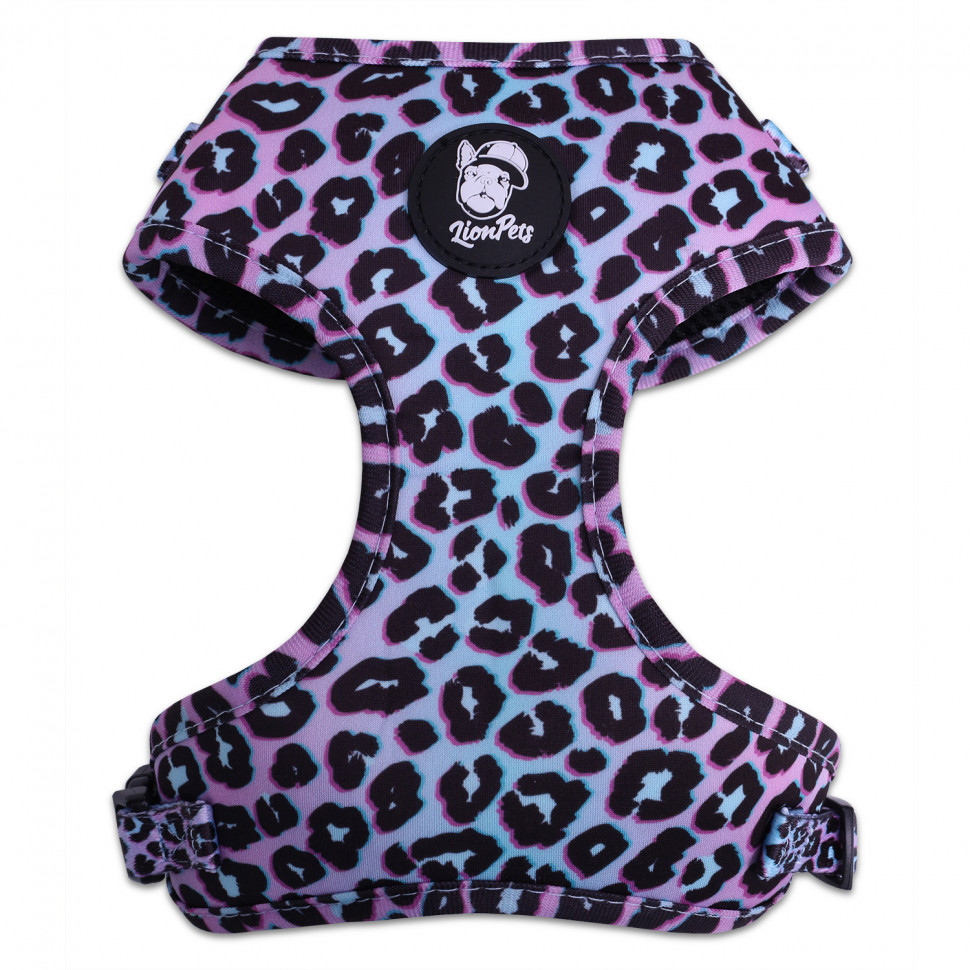 LionPets Шлейка-жилетка для собак (Фиолетовый леопард)