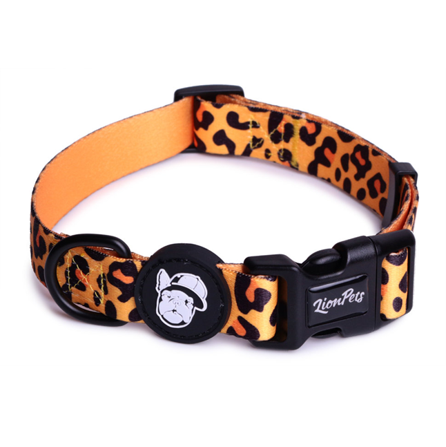 LionPets Ошейник для собак с рисунком (Жёлтый гепард)
