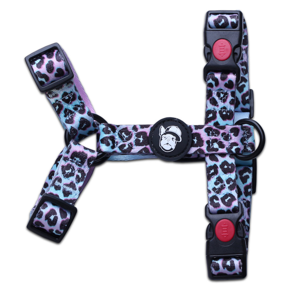 LionPets Шлейка для собак и кошек (Фиолетовый леопард)