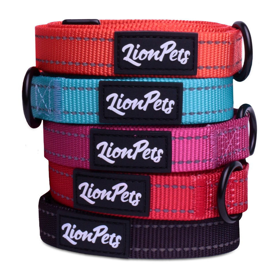 LionPets Ошейник для собак со светоотражающими полосками