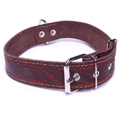 LionPets Ошейник кожаный с кольцом