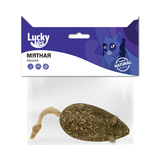 Lucky bits Мышь из кошачьей мяты для кошек, 1 шт.