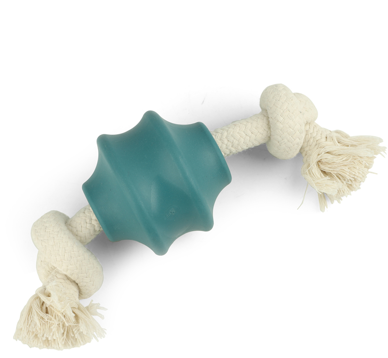 Игрушка для собак из термопластичного эластомера "Валик с веревкой"