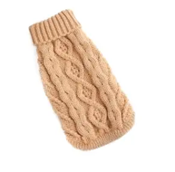 ForMyDogs Свитер вязаный "Косичка" коричневый