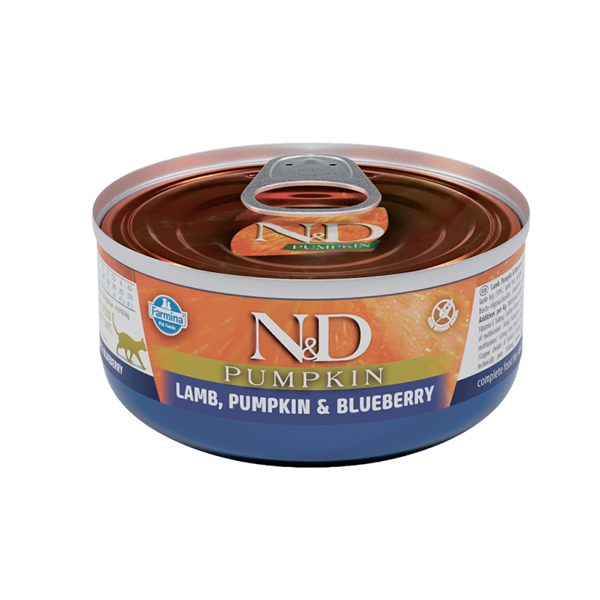 Farmina N&D Влажный корм для кошек Ягненок с Тыквой и Черникой, 70г