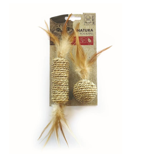 M-Pets NATURA Игрушка для кошек Ролл и мячик