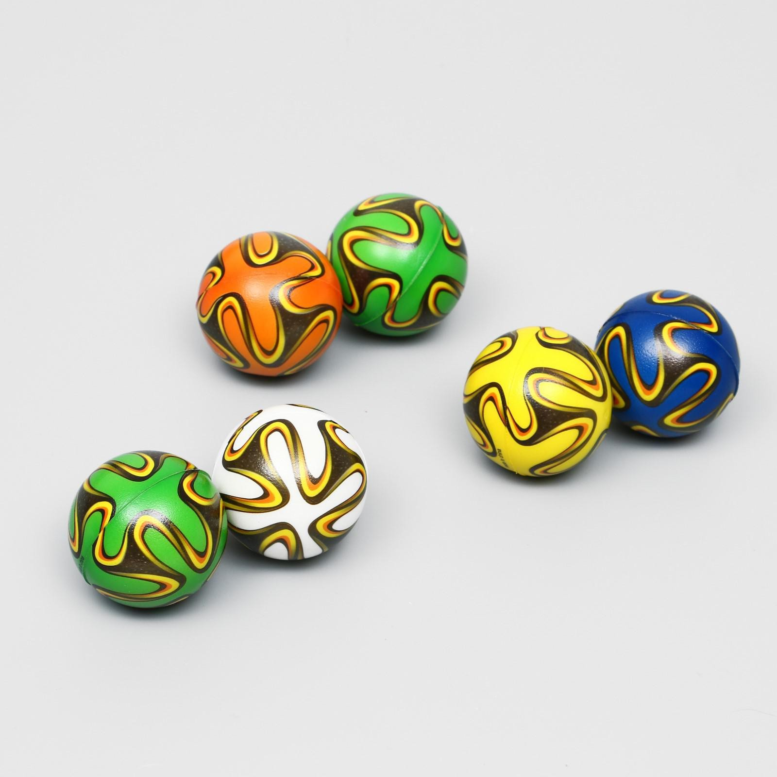 Мячик зефирный "Нептун", 6,3 см, микс цветов, 2 шт