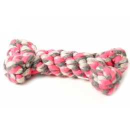 DUVO+ Игрушка для собак веревочная "Мини кость", розовая, 8см (Бельгия)