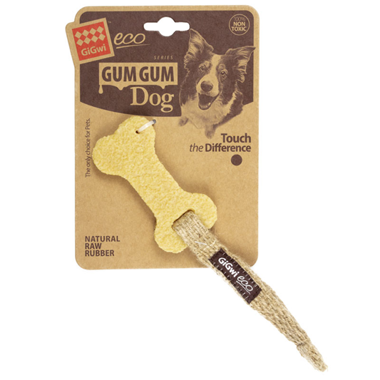 GiGwi Игрушка для собак Маленькая кость из экорезины 10см, серия GUM GUM DOG ECO