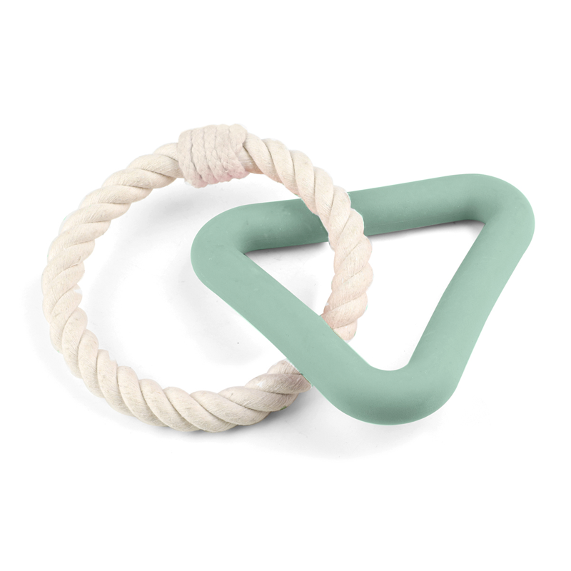 Triol Игрушка для собак из термопластичного эластомера "Треугольник с плетеным кольцом", 250мм