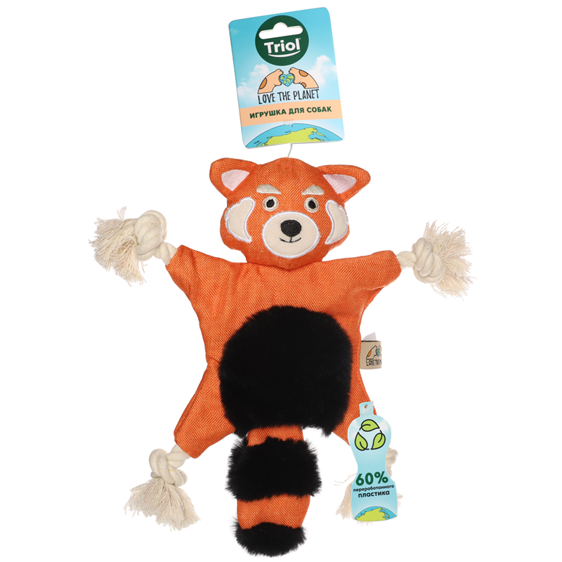 Triol Игрушка для собак мягкая "Красная панда", 280мм, серия LOVE THE PLANET