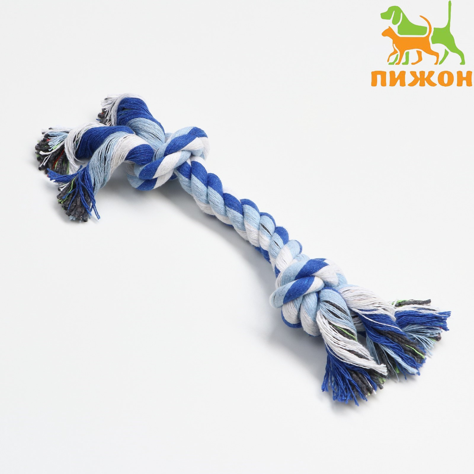 Игрушка канатная 2 узла, средняя, 24 см