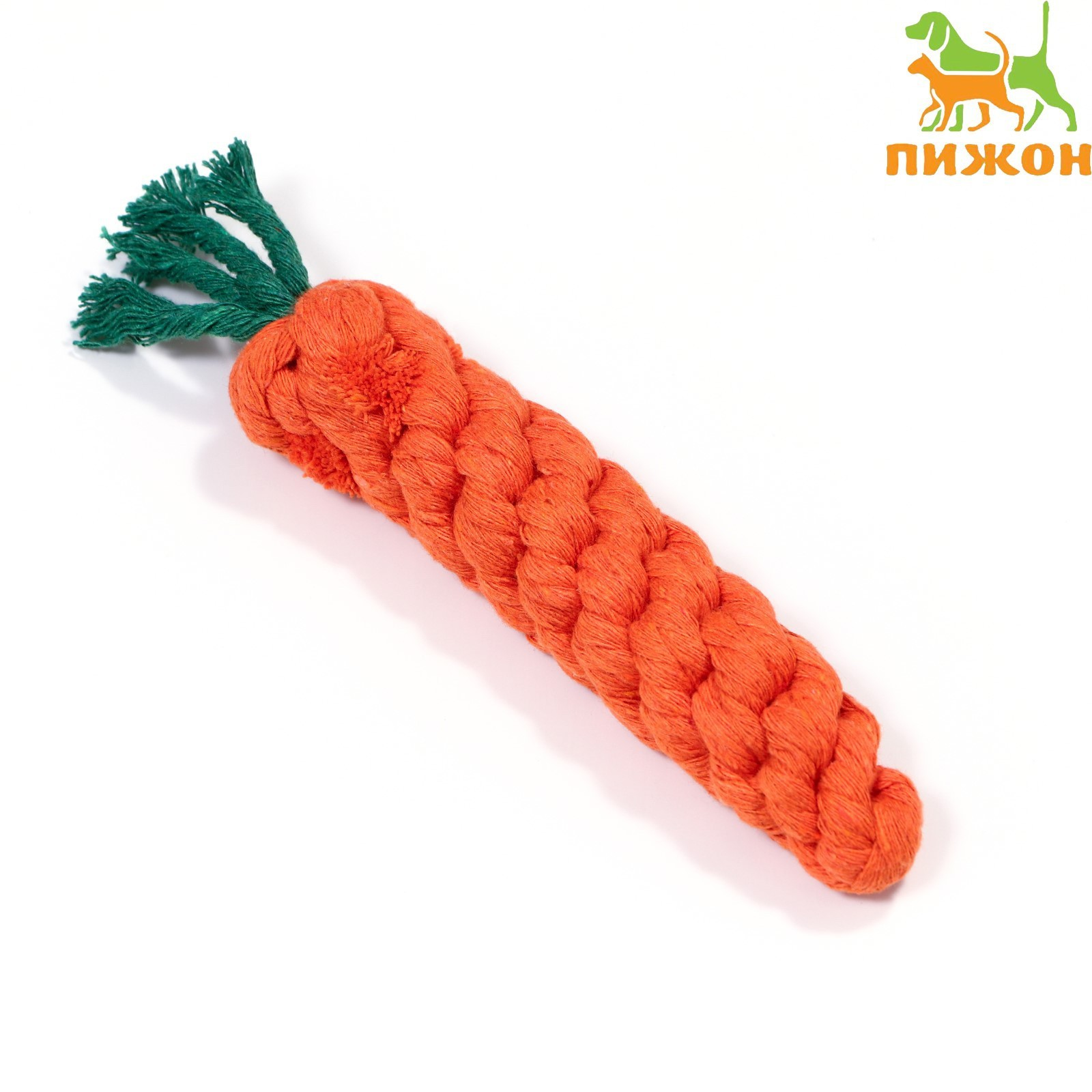 Игрушка канатная Морковь, 18 см