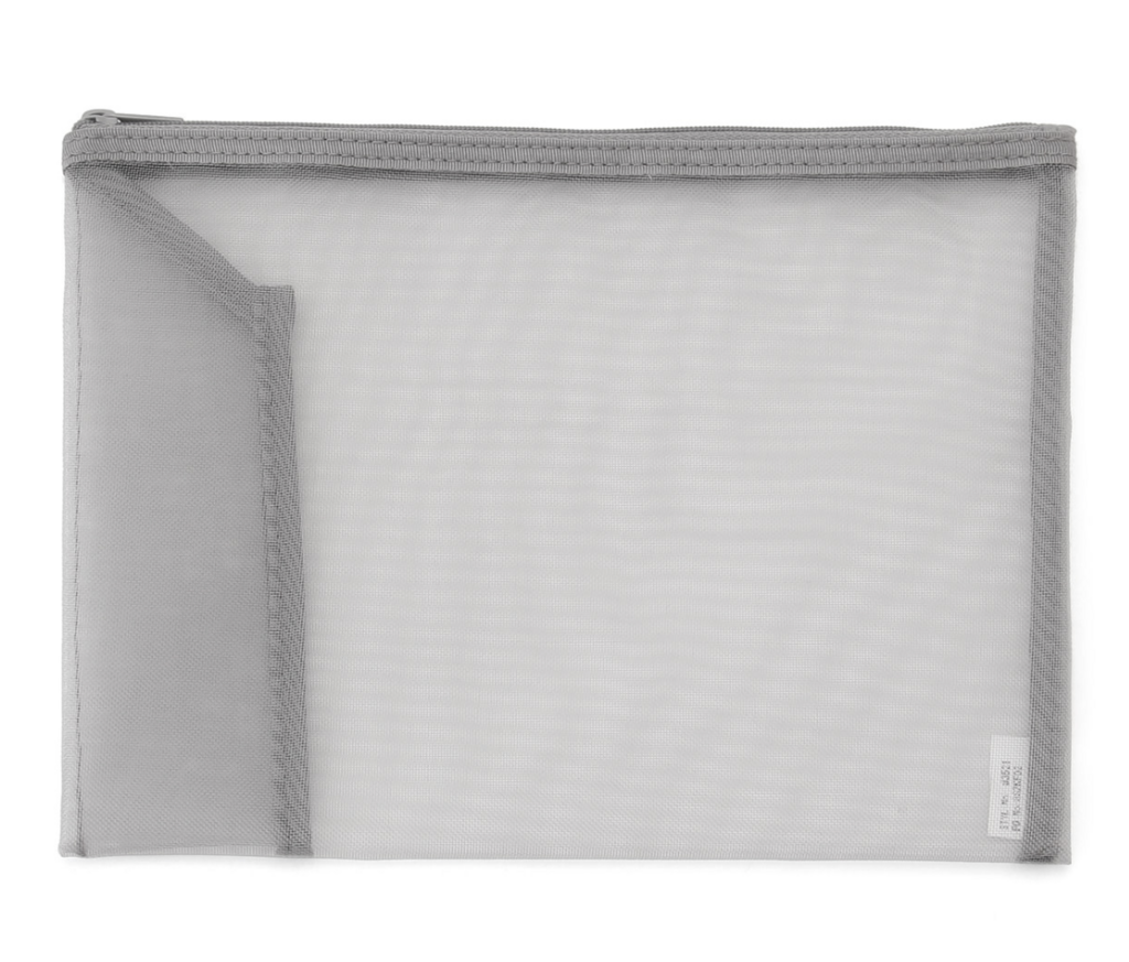 Косметичка-органайзер с внутренним кармашком серого цвета