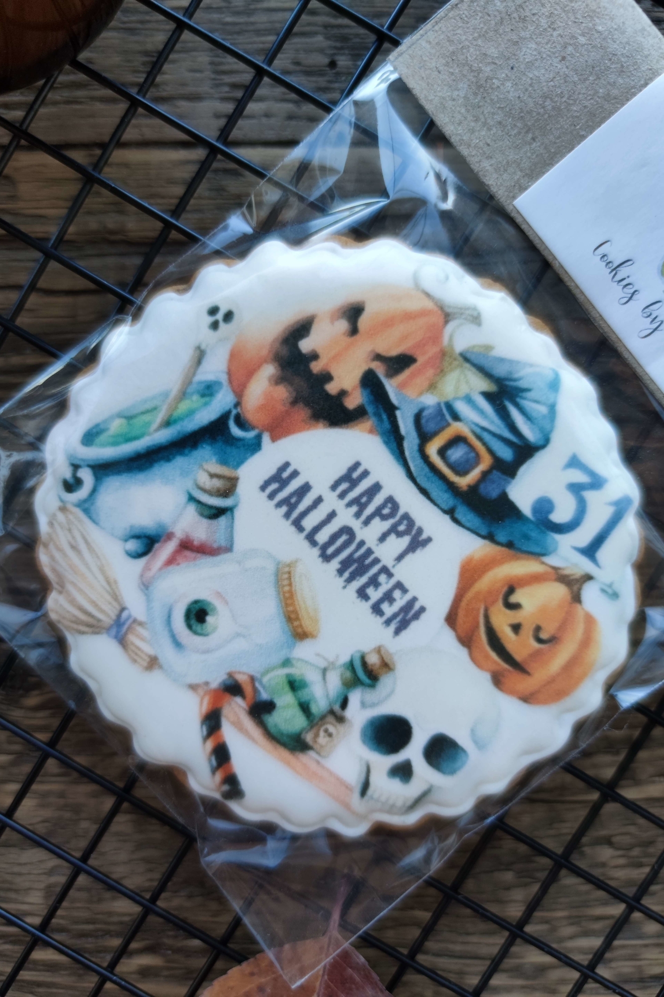 имбирный пряник с росписью на хэллоуин фото 1