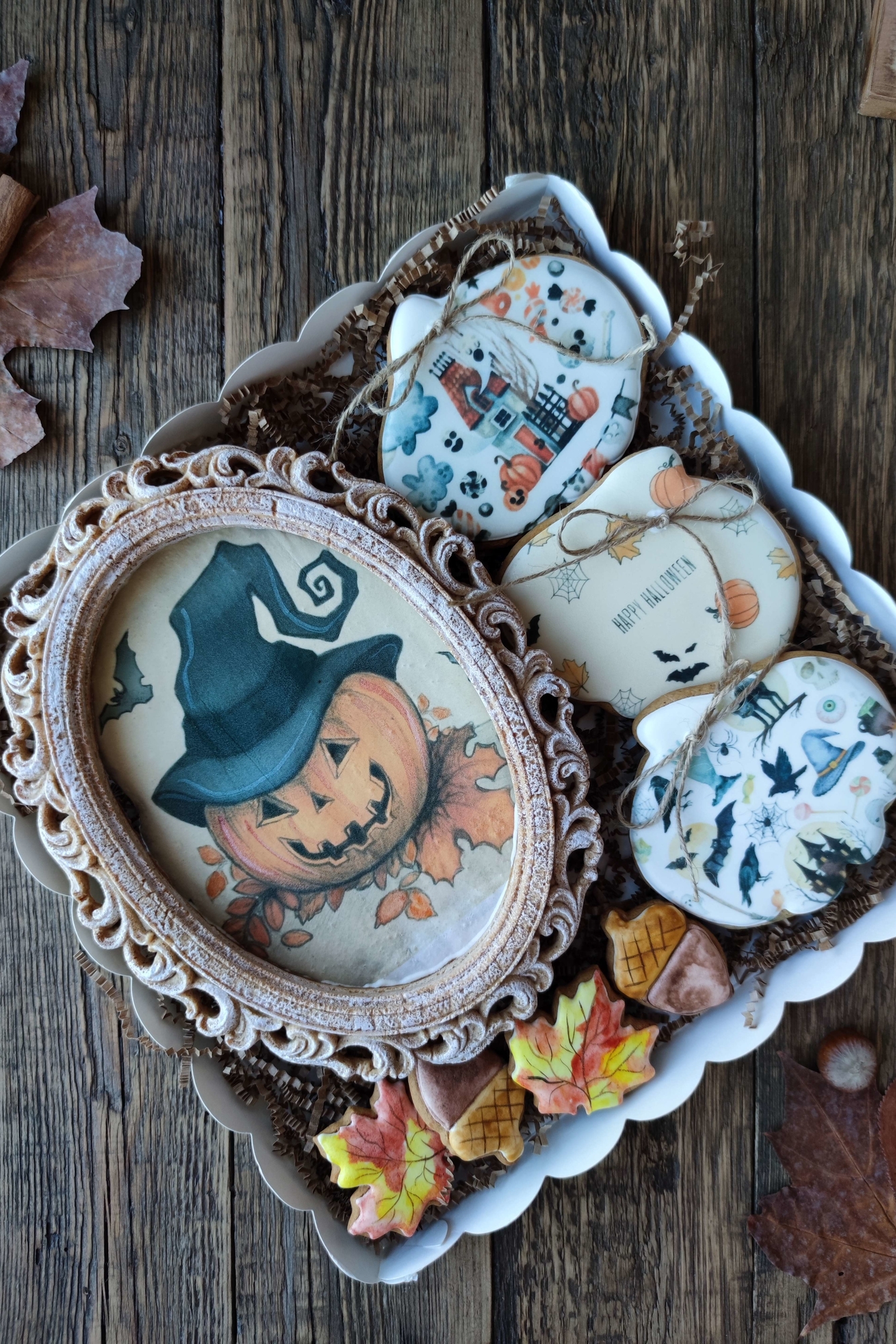 имбирные пряники с росписью на хэллоуин фото 1