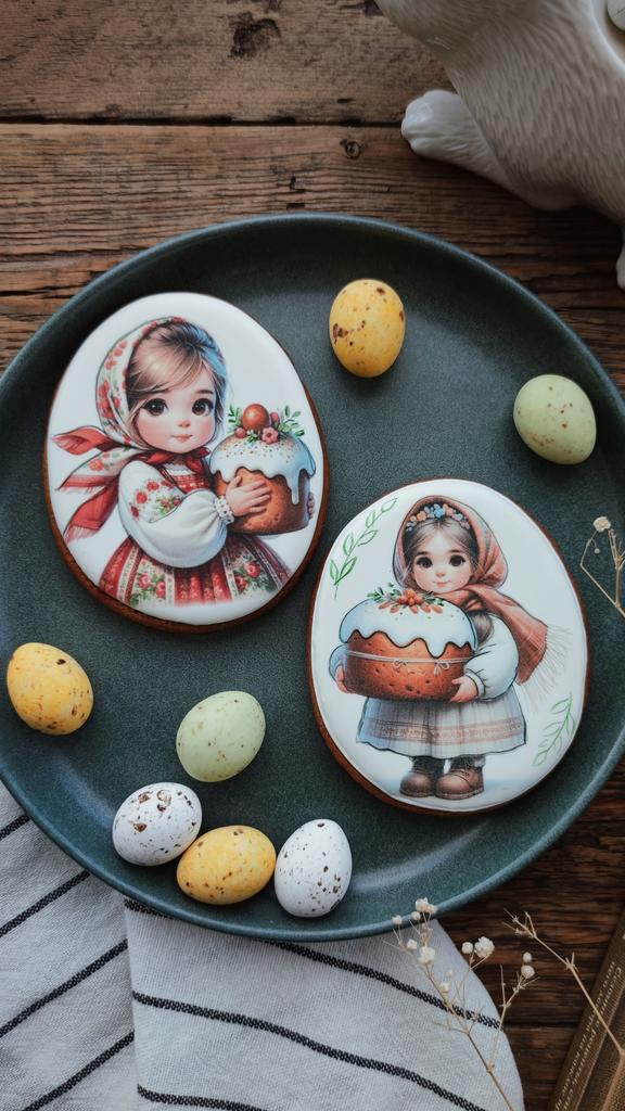 Открвьки "Пасха и дети" - 10*10 см