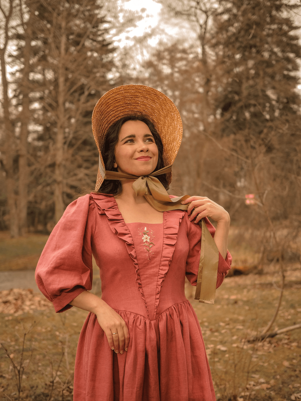 Платье "Таинственный сад" - Лилия пыльно-розовое