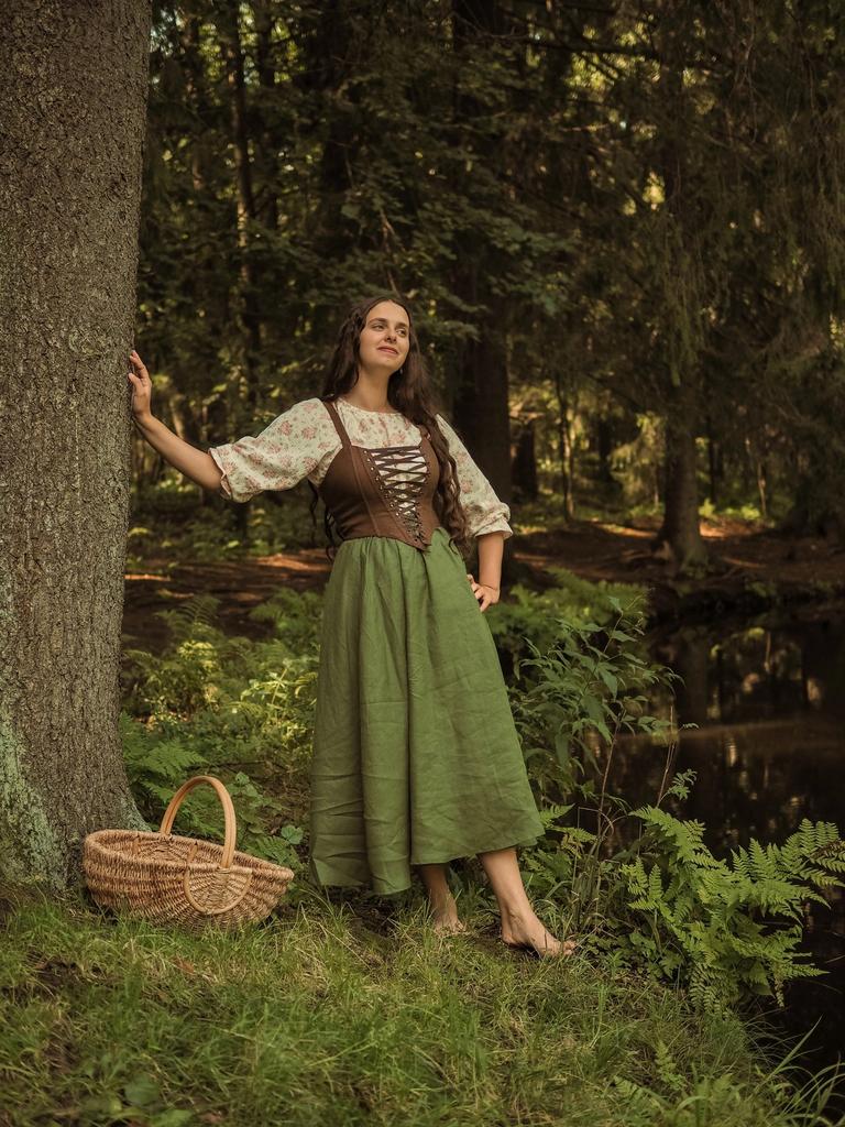 Юбка «Река» из елового льна