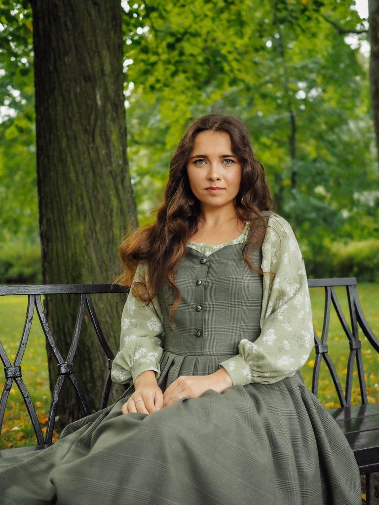 Блузка «Второй завтрак» - муслин фисташковое «Поле»