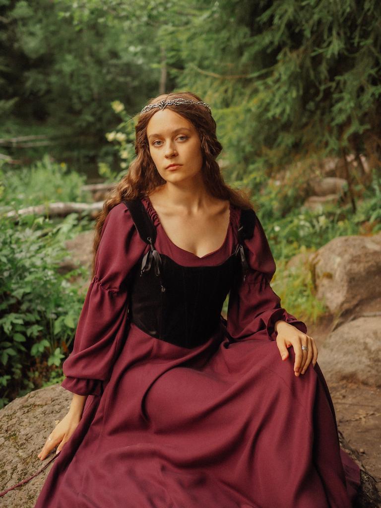 Корсет «Ривенделл» из черного бархата