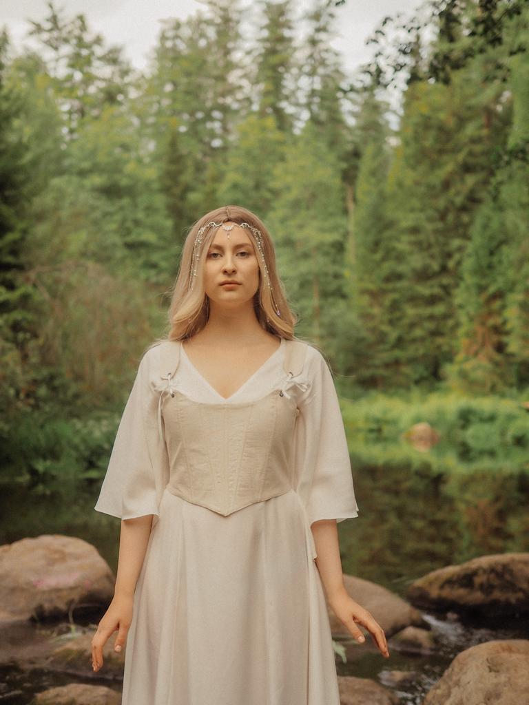 Корсет «Ривенделл» из бежевого льна