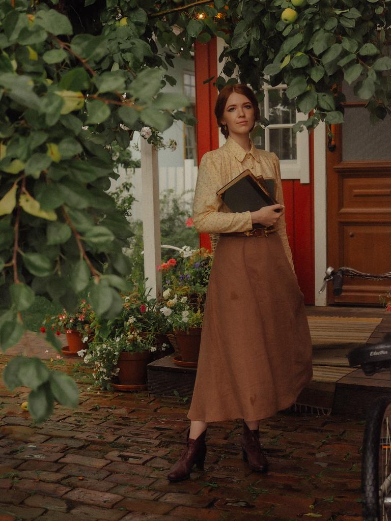 Юбка «Марилла» из льна корица