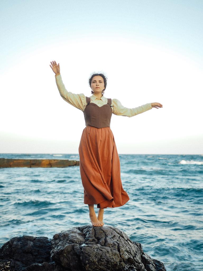 Юбка «Река» из терракотовой крапивы