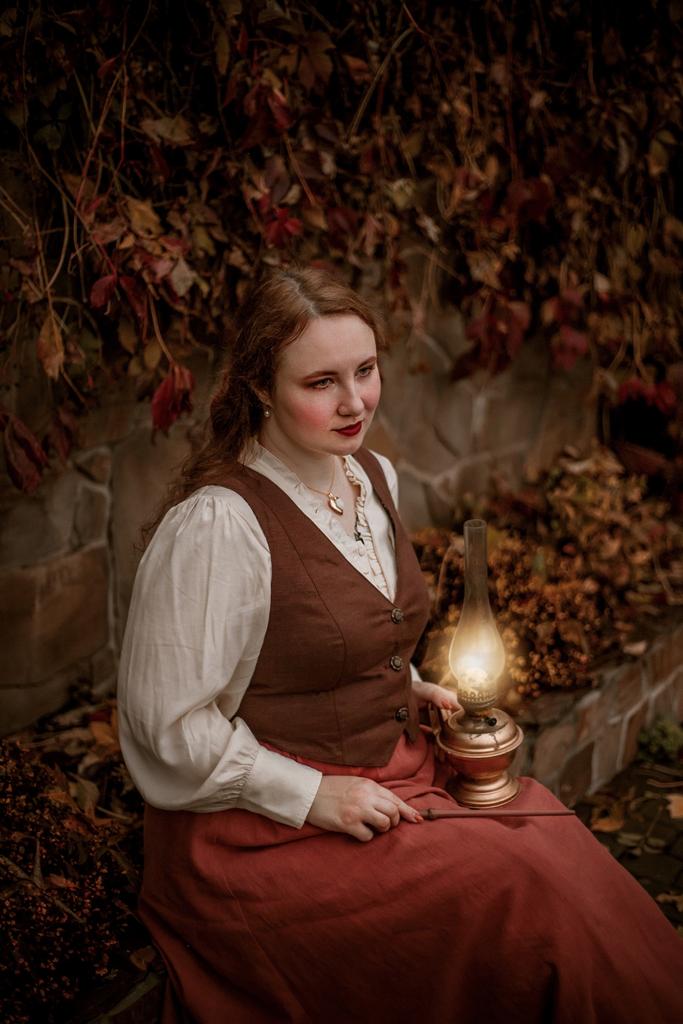 Жилетка «Шир» – шоколадный лен