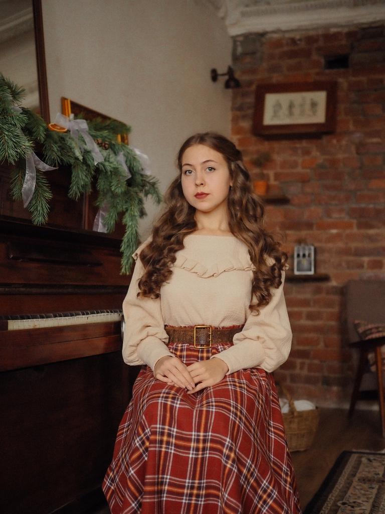 Блузка «Эмми» – бежевый муслин