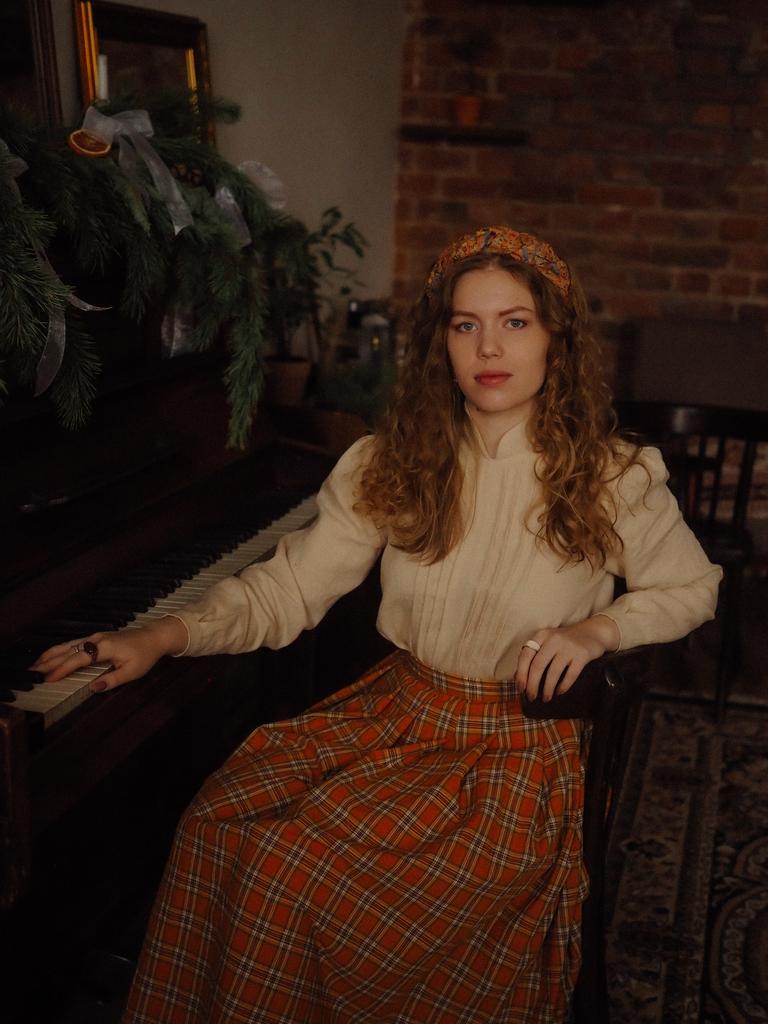 Блузка «Энн» – бежевый лен