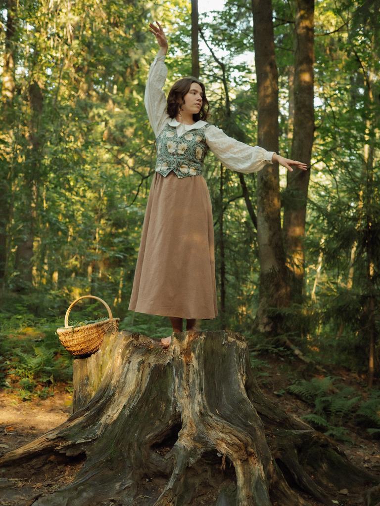 Юбка «Река» из хлопка крэш брауни