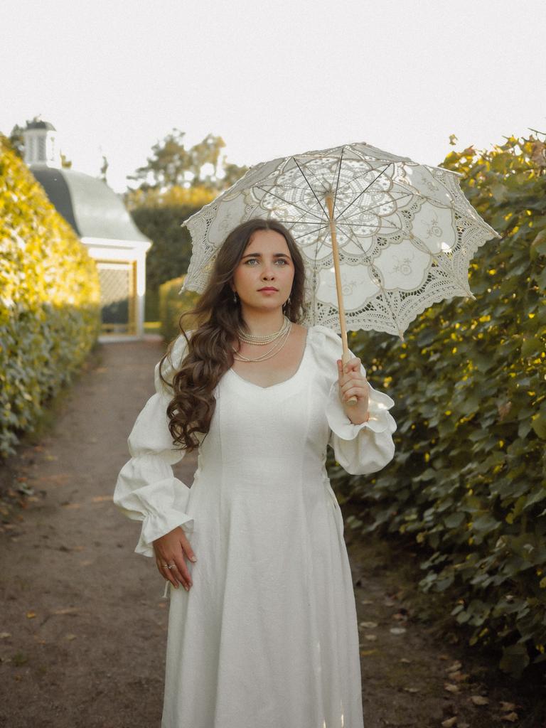 Платье «Арвен» из белой крапивы