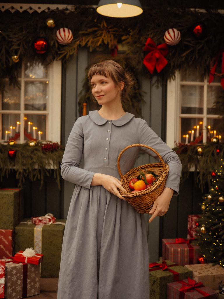 Платье "Бэсс" из крапивы джинс