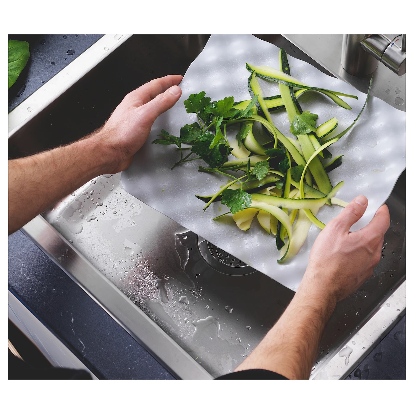 GRUNDVATTNET IKEA ГРУНДВАТТНЕТ Xalça, boz, 26x32 sm