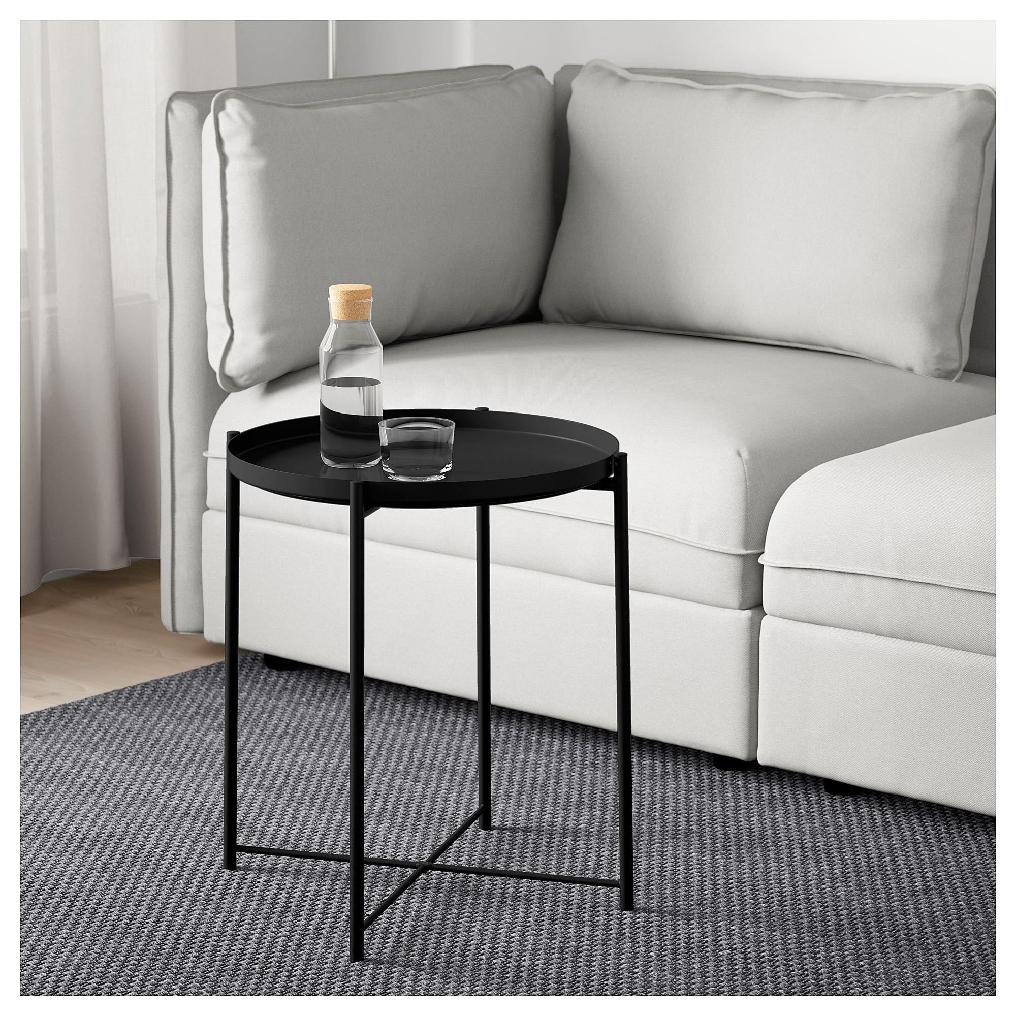 GLADOM IKEA Jurnal masası, qara 45x53 sm