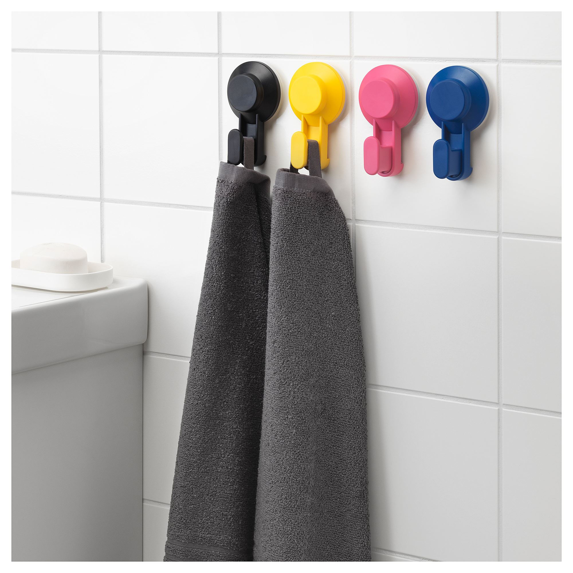 TISKEN IKEA ТИСКЕН Qarmaq, 4 əd., fərqli rənglər