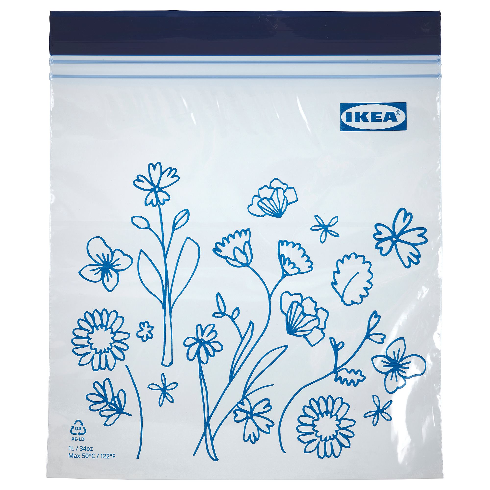 ISTAD IKEA ИСТАД Paket bağlanabilən, şəkilli/göy 1 lt.