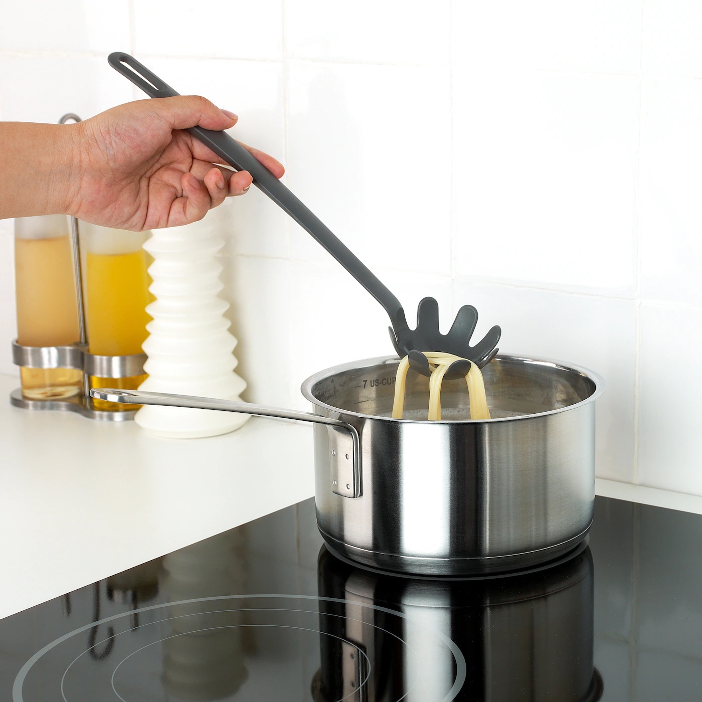 FULLANDAD IKEA ФУЛЛЭНДАД Spagetti qaşığı, boz 31 sm