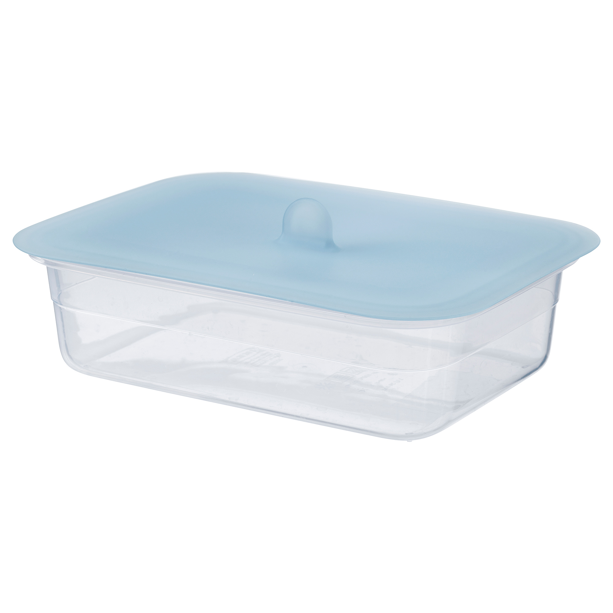 IKEA 365+ Qapaqlı saxlama qabı, plastik/silikon, 1 lt, düzbucaqlı