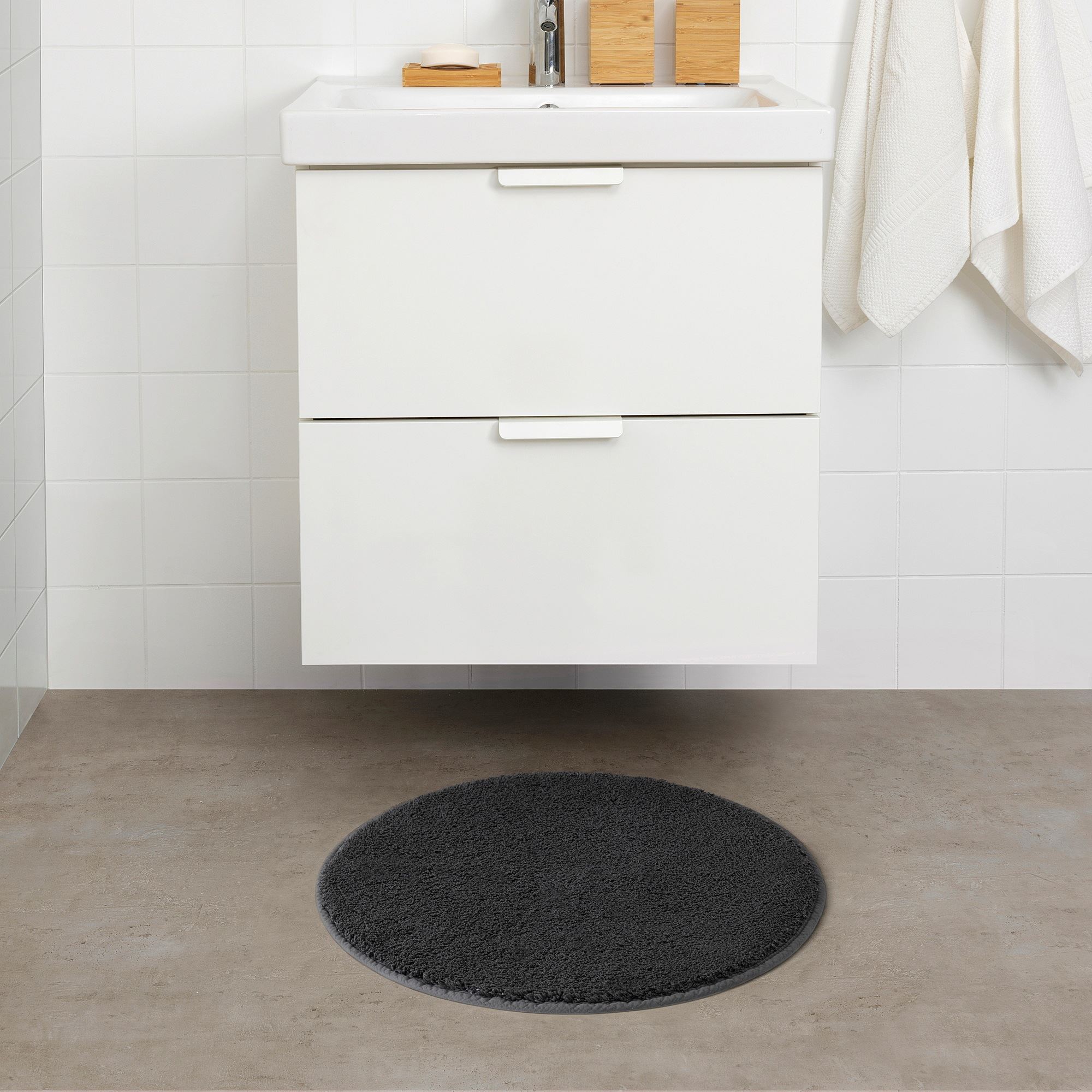 SODERSJON IKEA Hamam xalçası, tünd-boz, 55 sm