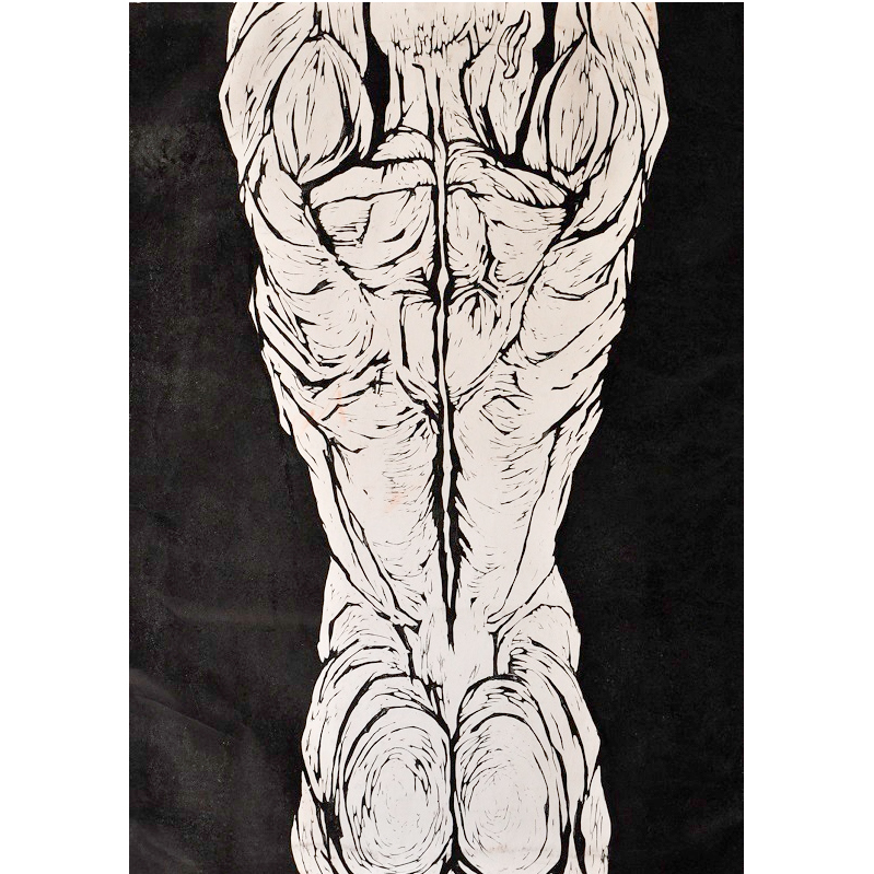 Линогравюра Атлант