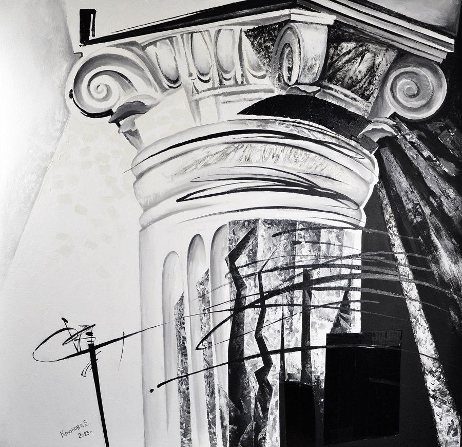 Картина "Апостол" холст, акрил 150х150 см