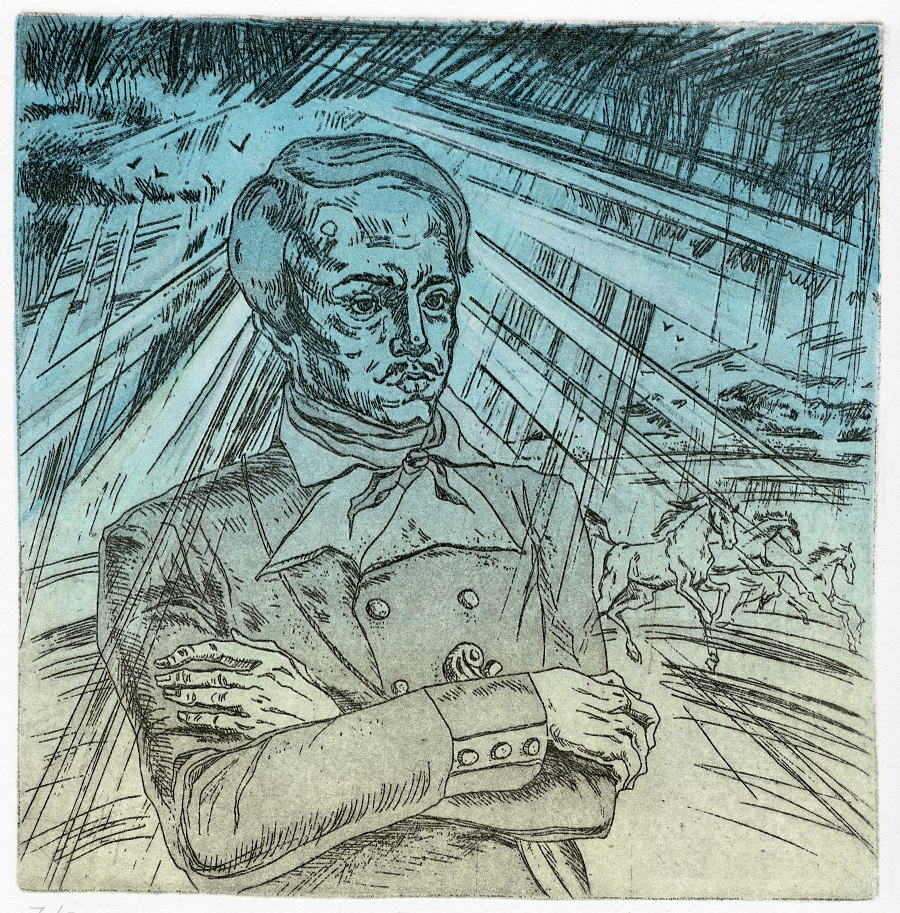 Офорт "Тучки небесные"20x20см.2024